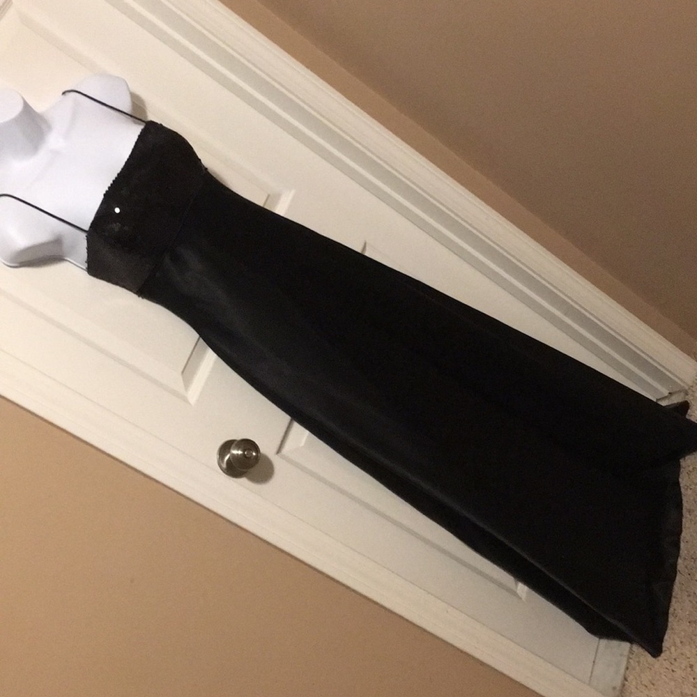 Jump Apparel Black Satin Gown🎉prom dress wedding